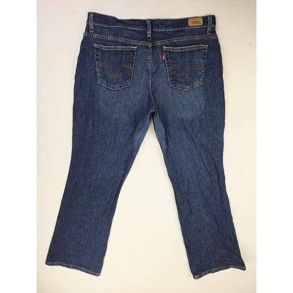 Levi's Size 14 Short Womens 30 Inch Inseam 550 Relaxed Bootcut Blue Denim Jeans - Picture 1 of 12